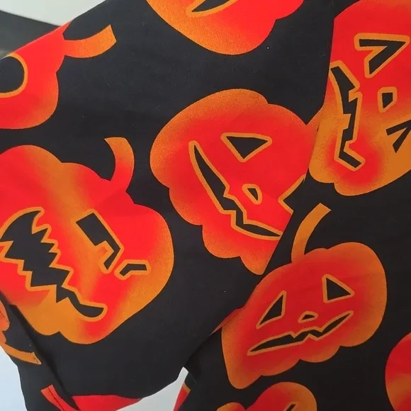 SSLR Halloween Pumpkin Print Men's Shirt - Picture 2 of 9